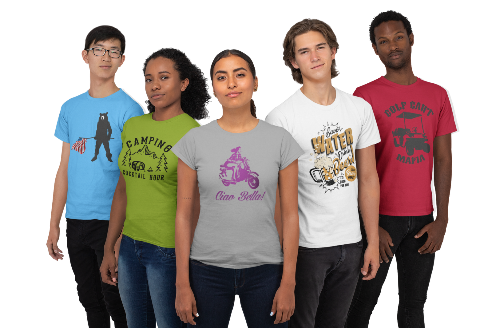 t shirt mockup featuring an esports team 26396