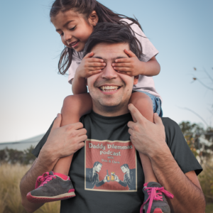 happy dad wearing a t shirt mockup playing with his daughter a20202.png